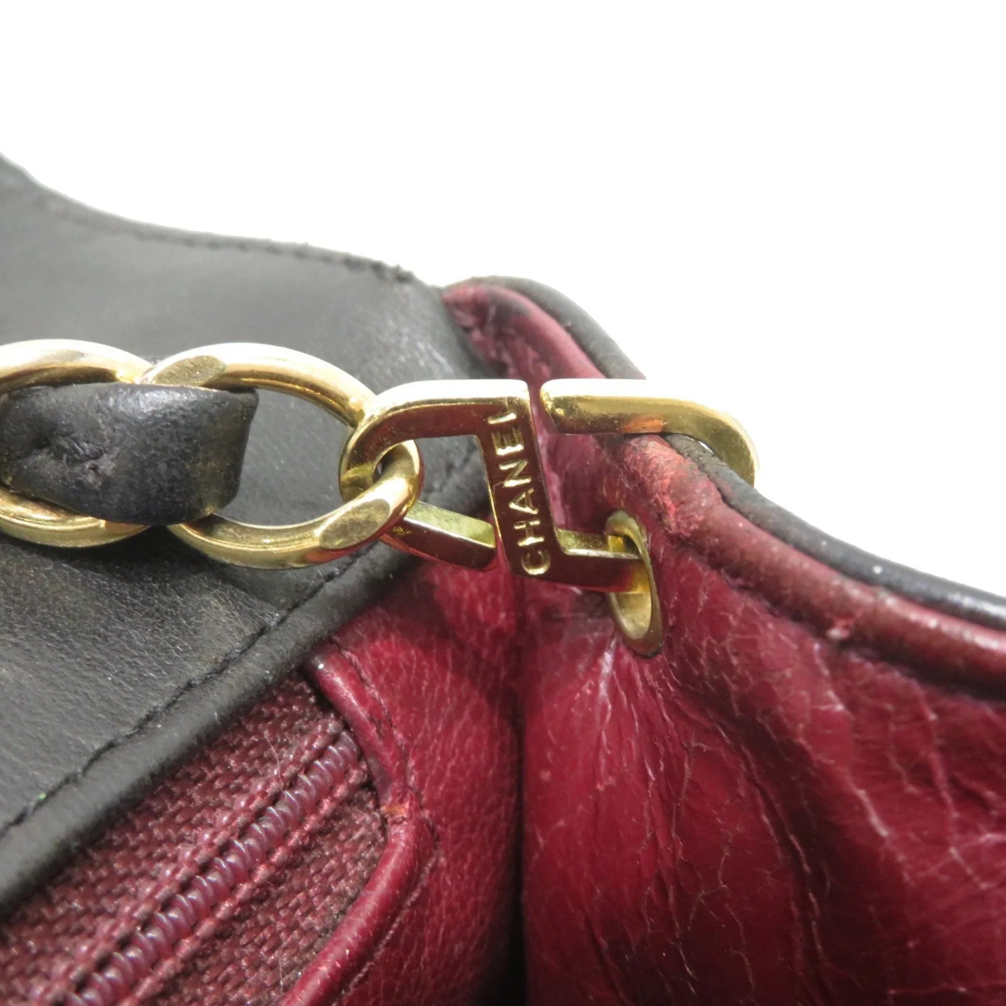 Black Lambskin Chain (Fair) Bag CHANEL Diana Women's Pre-Owned Matelasse Shoulder Chanel Men's