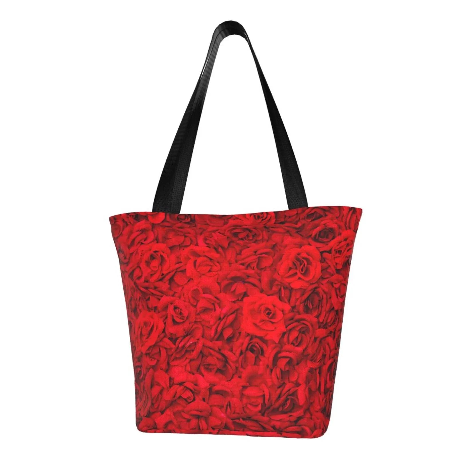 Handbags Rose Shopping Bag Women'S Hobos Bag Bag,Shoulder Lukts Tote Capacity Red Large