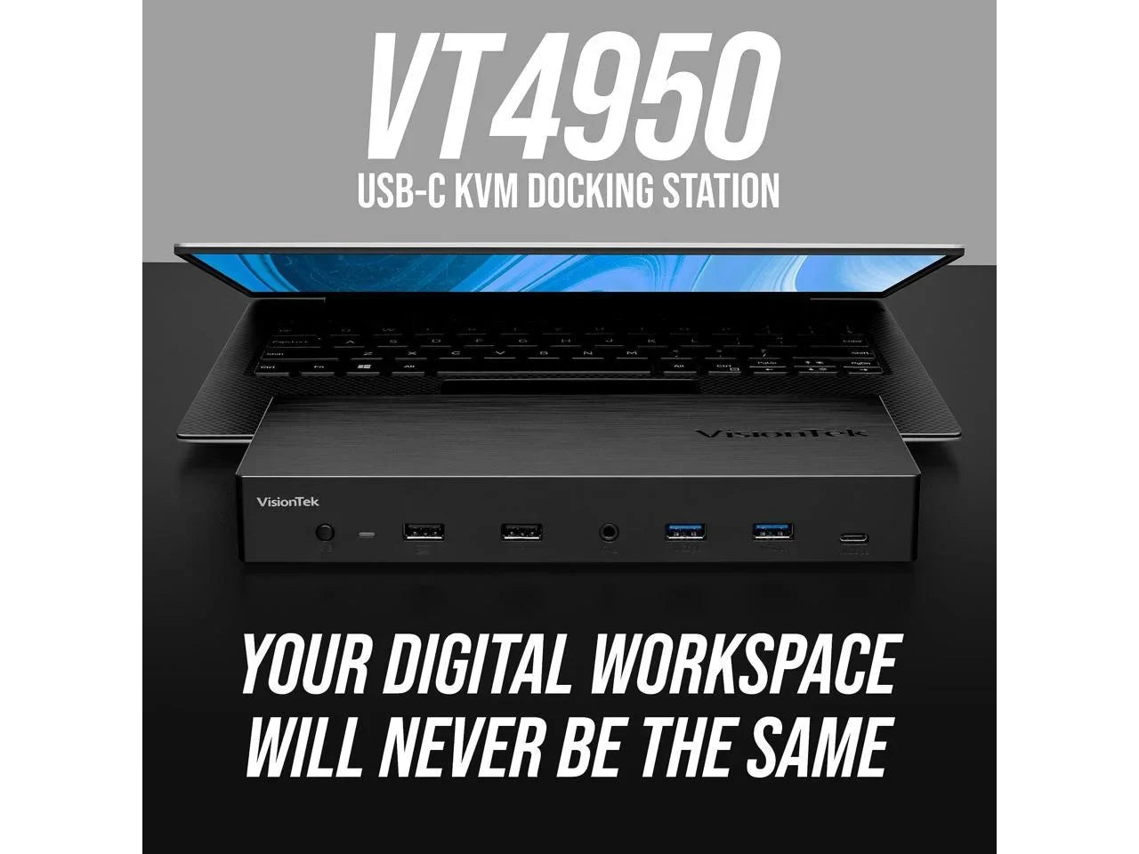 KVM Station USB-C Docking 901520 VT4950 VisionTek 100W PD with