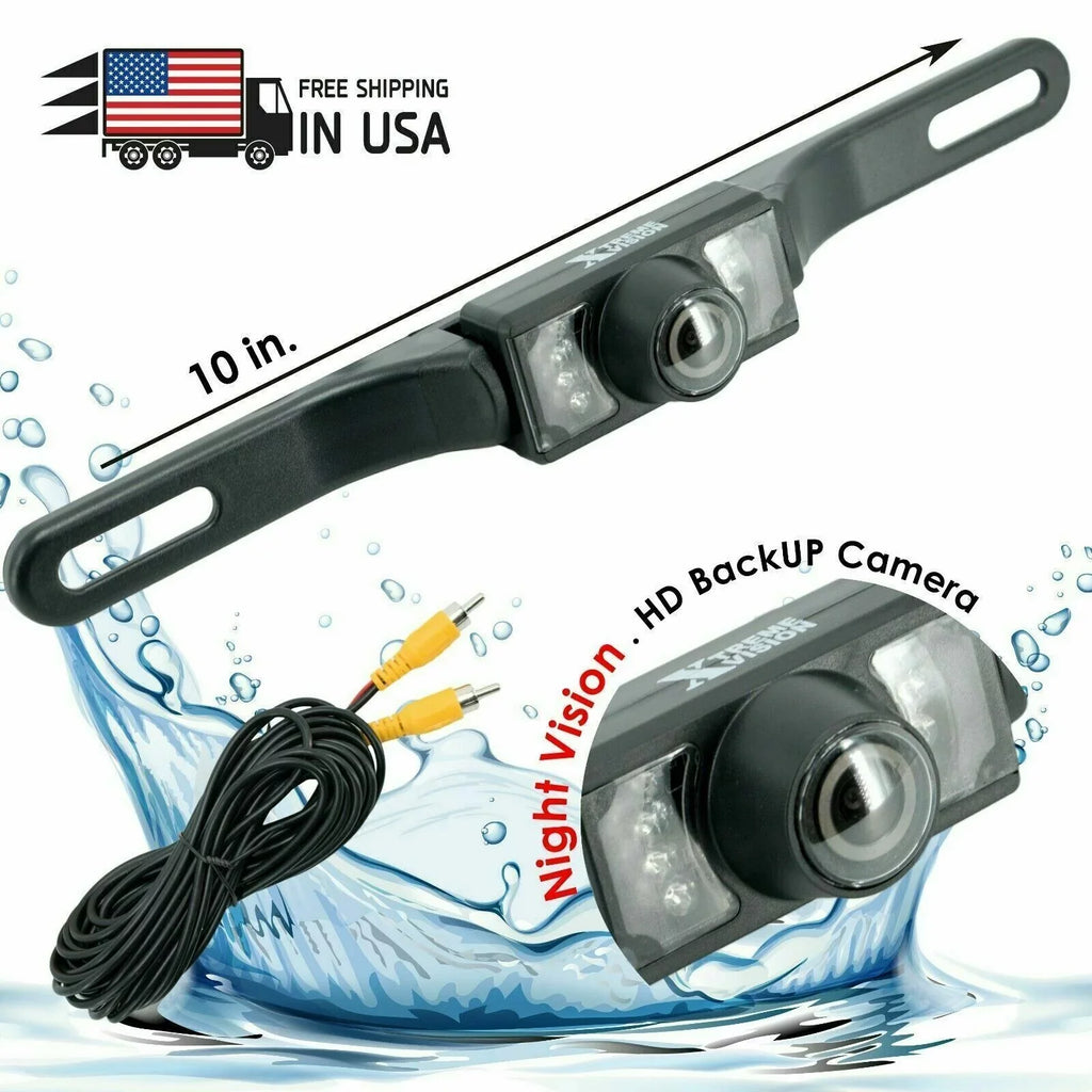 Plate 8x Bundle Camera Angle Waterproof Rear Backup Wide License HD Night Vision View