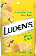 Drops,Menthol Throat Oral Luden's Lozenge/ Lemon 6) 30 of Honey Anesthetic (Pack ea