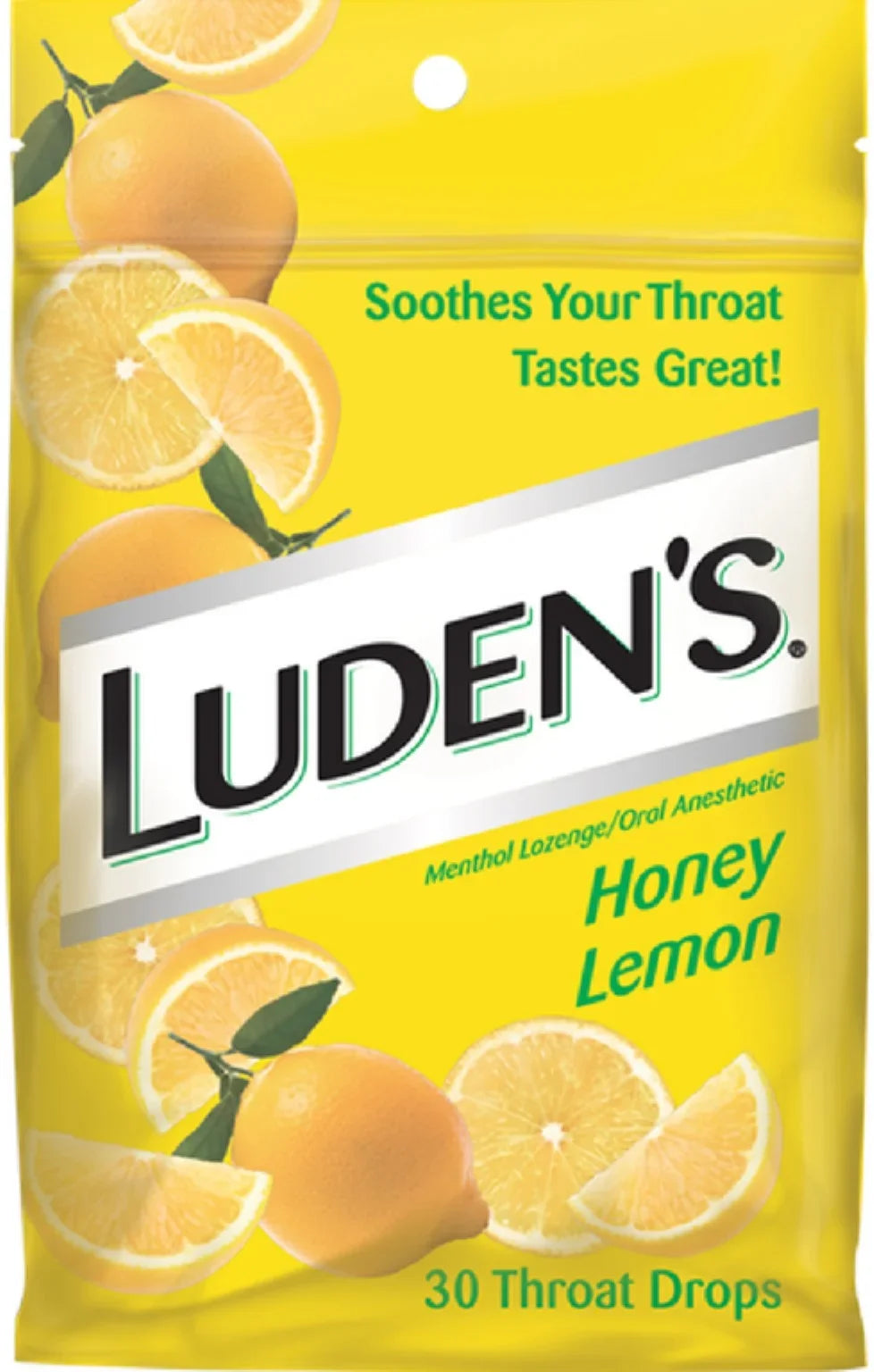 Drops,Menthol Throat Oral Luden's Lozenge/ Lemon 6) 30 of Honey Anesthetic (Pack ea