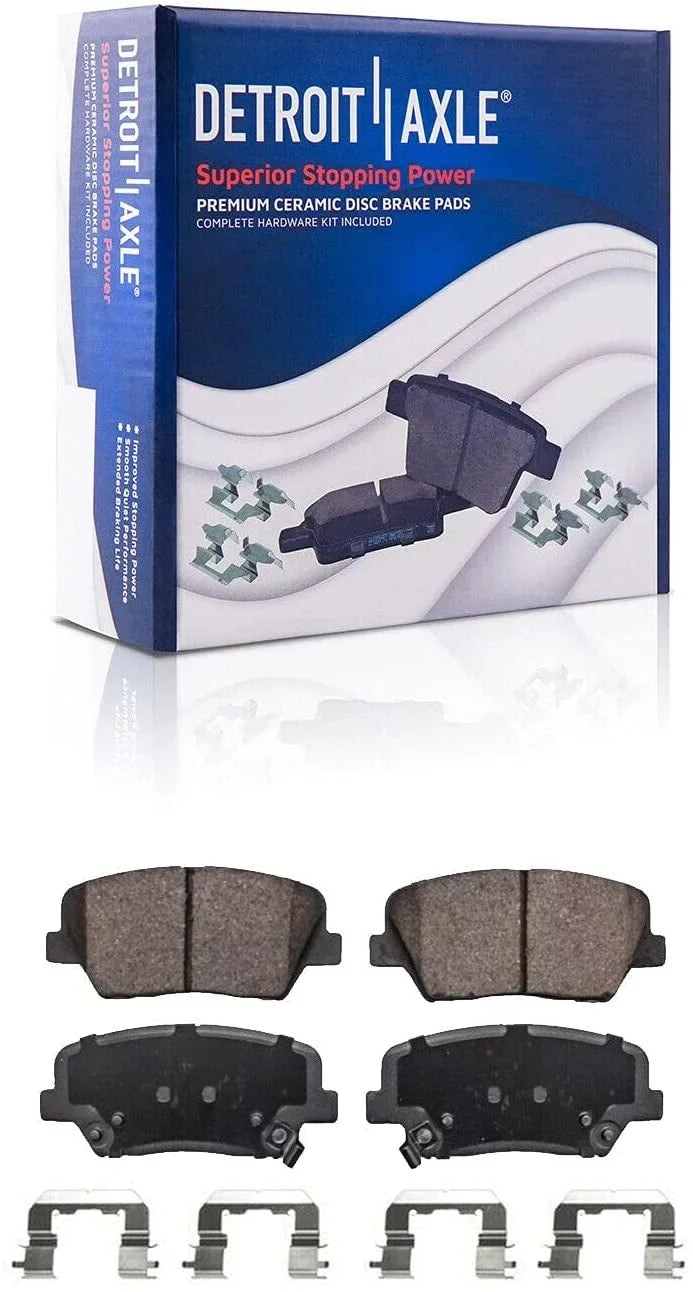 4 - Santa Kia Replacement 2014 2010-2012 Detroit 11-14 Sorento, Front Hyundai Pads 2013 2010 Pads Brake Ceramic Axle Rear and Fe, Brake for 2012 2011