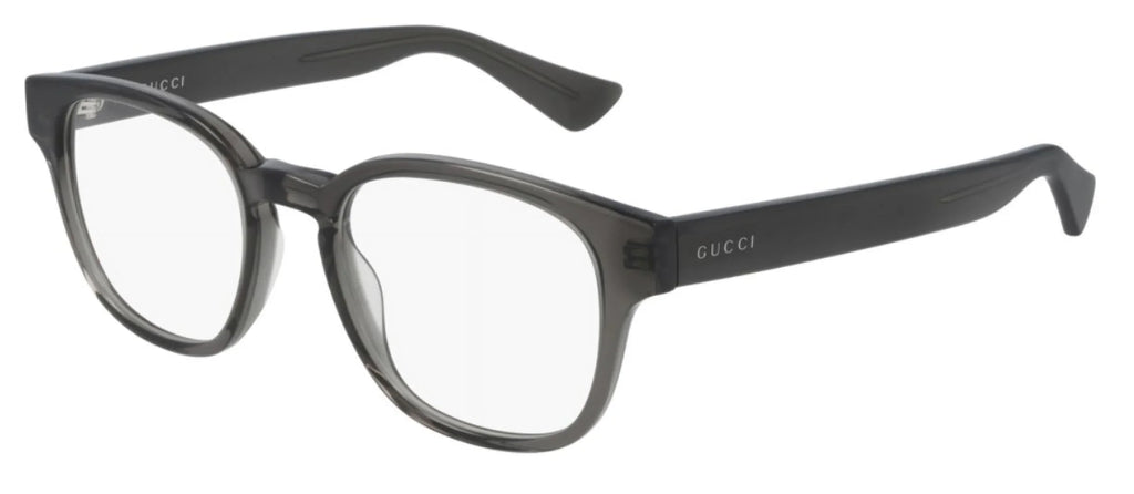 mm Rectangular Eyeglasses 004 Men's Square GUCCI 49 Lens Grey Shiny Demo GG0927O