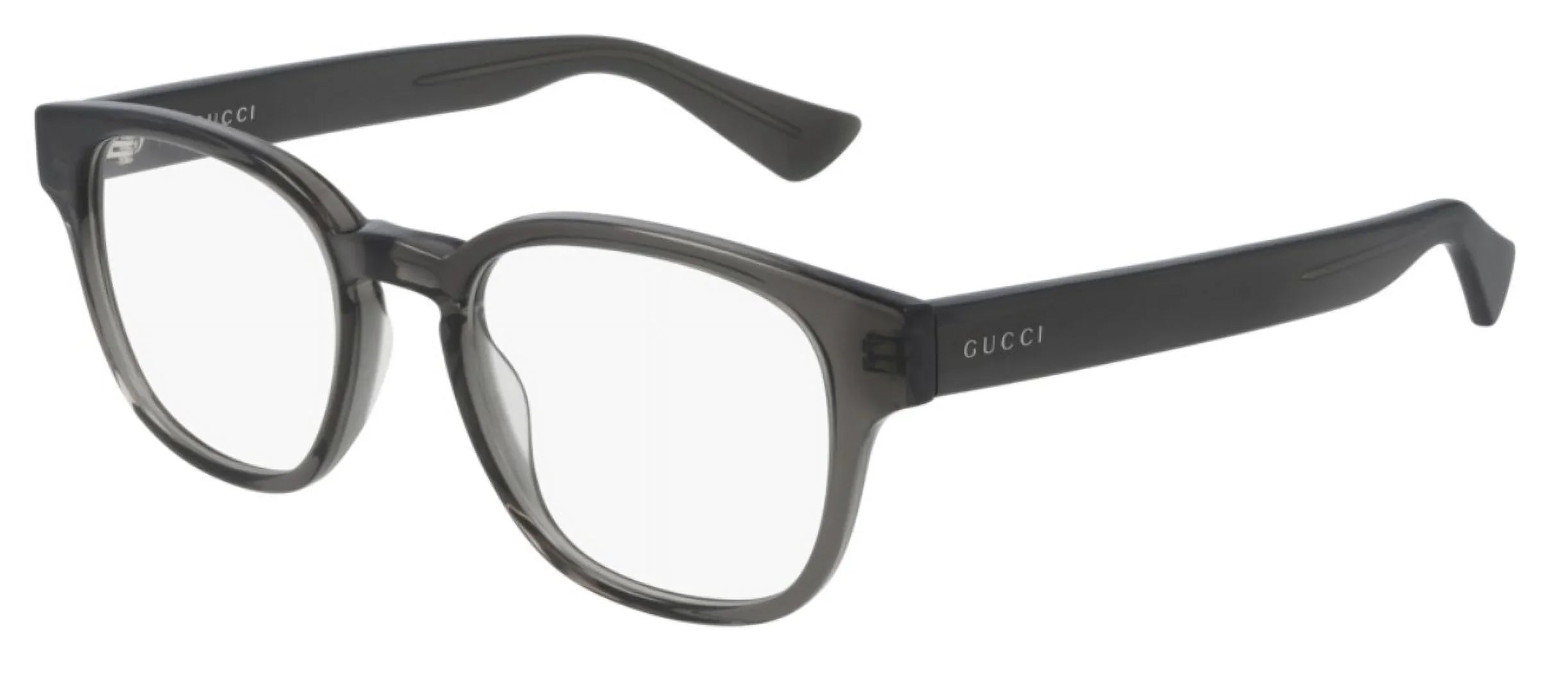 mm Rectangular Eyeglasses 004 Men's Square GUCCI 49 Lens Grey Shiny Demo GG0927O
