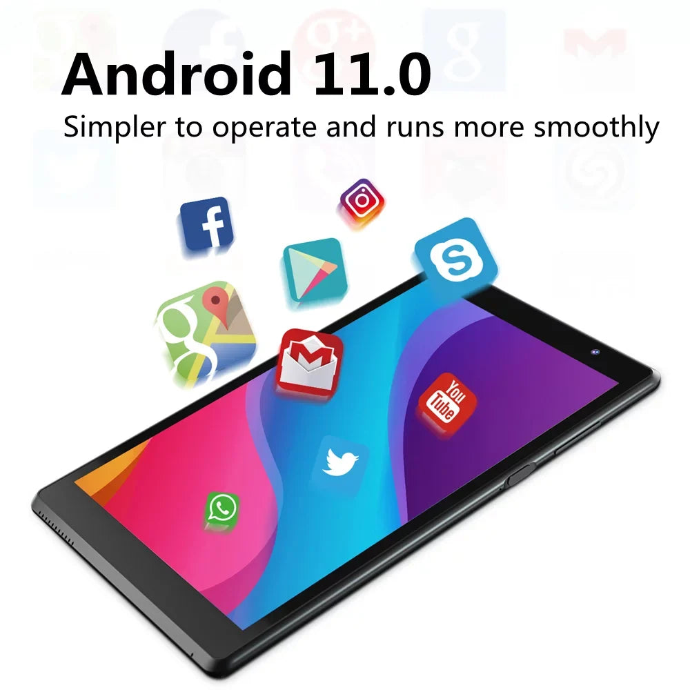 MP Tablet RAM2GB+ROM32GB Quad GPS, Camera, Core Tablet, Bluetooth, Tablet, 8.0 FM Black inch Android Wi-Fi, 11 IPS 8 Screen, Tablets PC