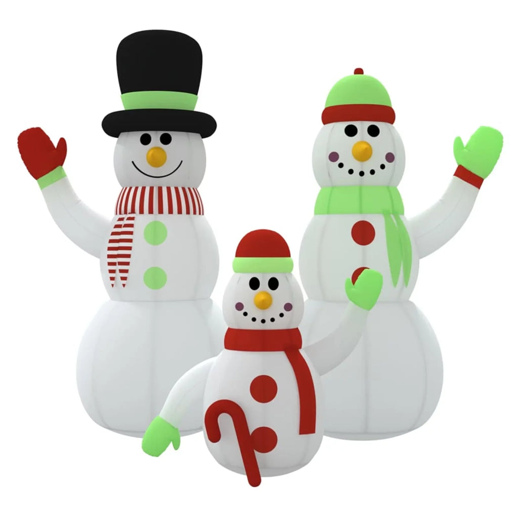 LEDs Snowman ft 12 with Family Inflatable Aibecy