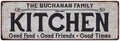 KITCHEN BUCHANAN Chic THE 206180039472 FAMILY Sign 6x18 Gift Metal