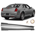 Matte NINTE 2011-2023 2PCS Extension Skrits Side 300 Chrysler for Black Panel Rocker