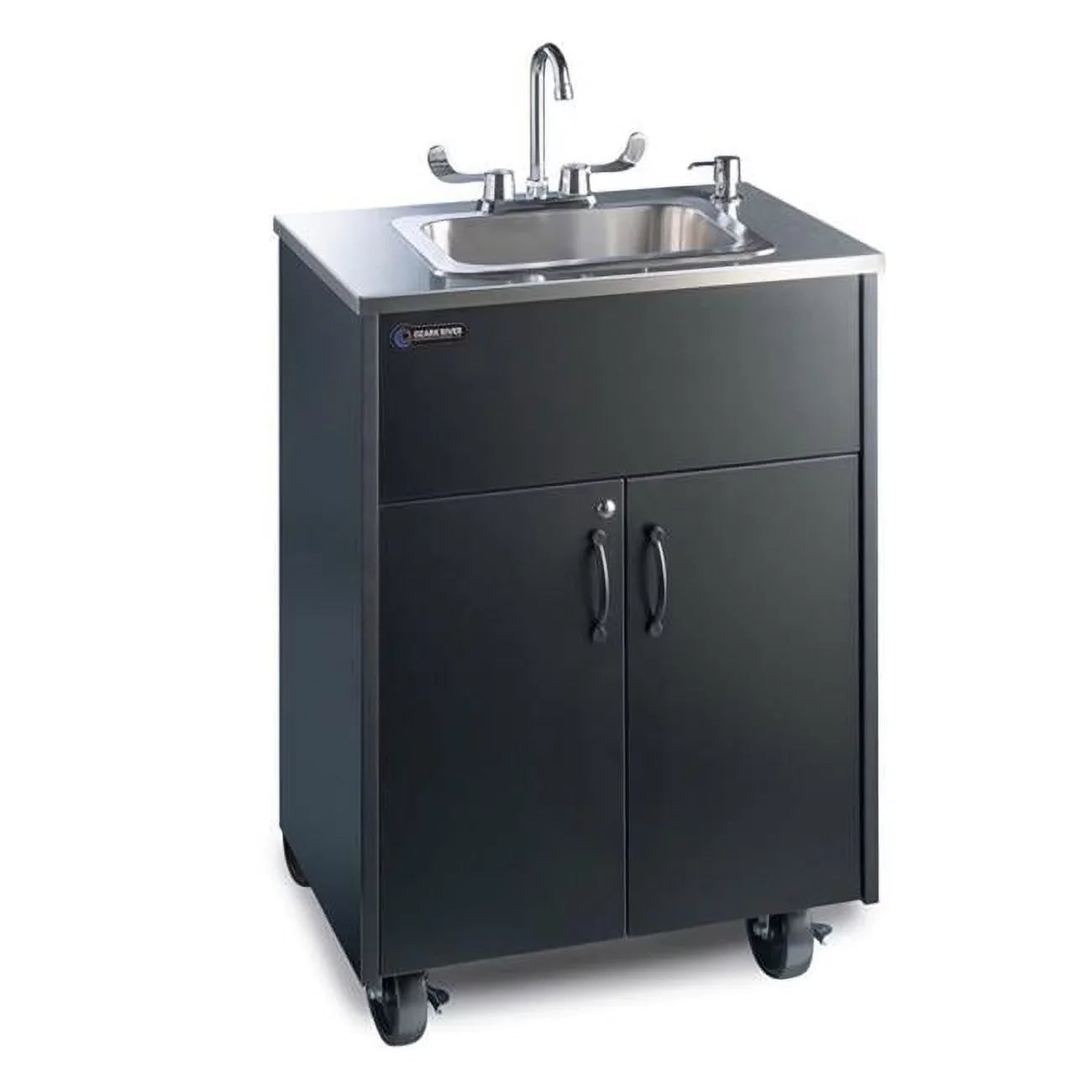 Top, Steel with Deep River Stainless Manufacturing Black Ozark Basin Sink Premier Portable