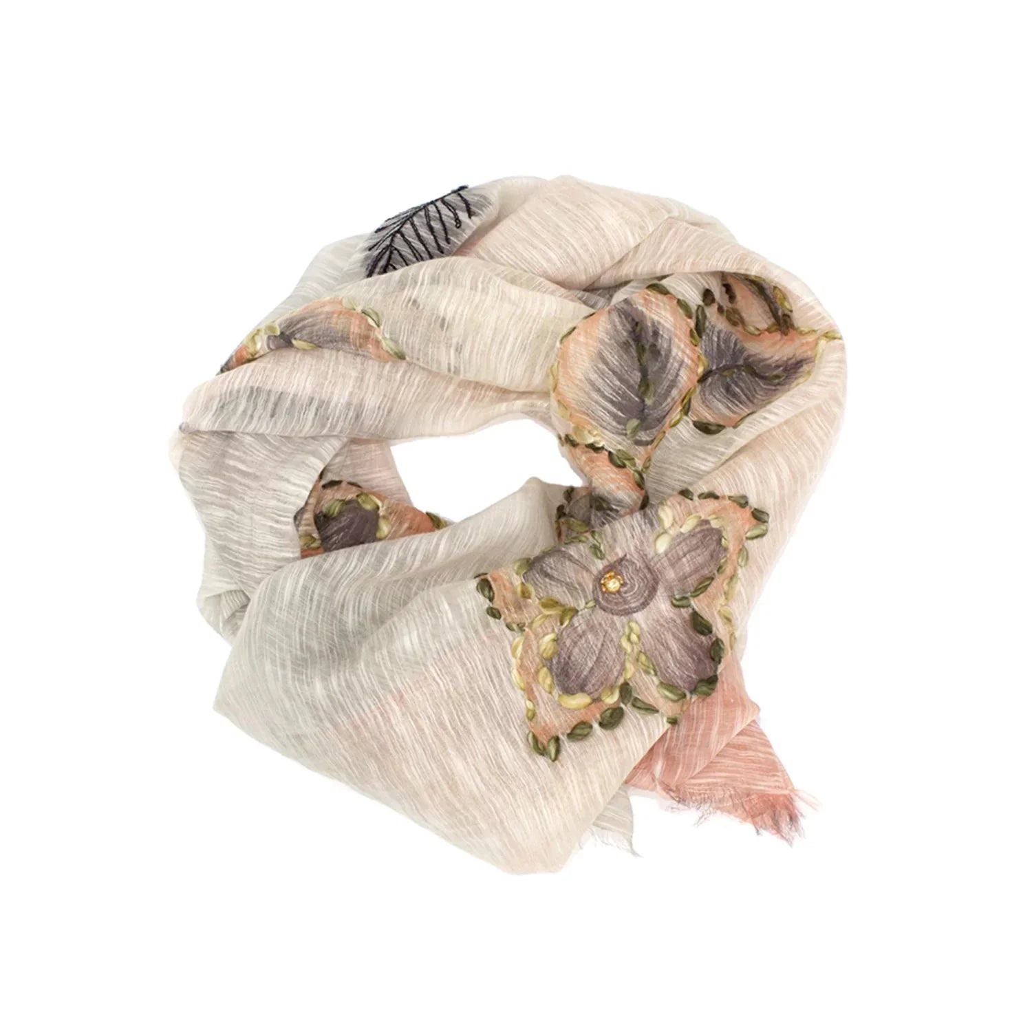 Silk Cream Scarf and Aventura in and Byron Pink Sidney Cotton