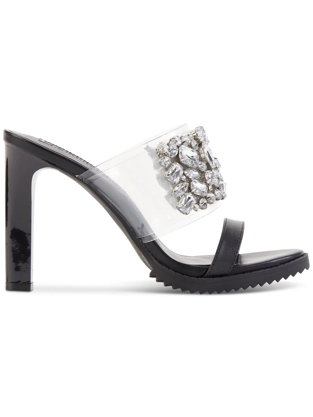 Embellished 5.5 Leather Heeled Bedika Sandal On Dress KARL Toe PARIS Womens LAGERFELD Black Slip Open