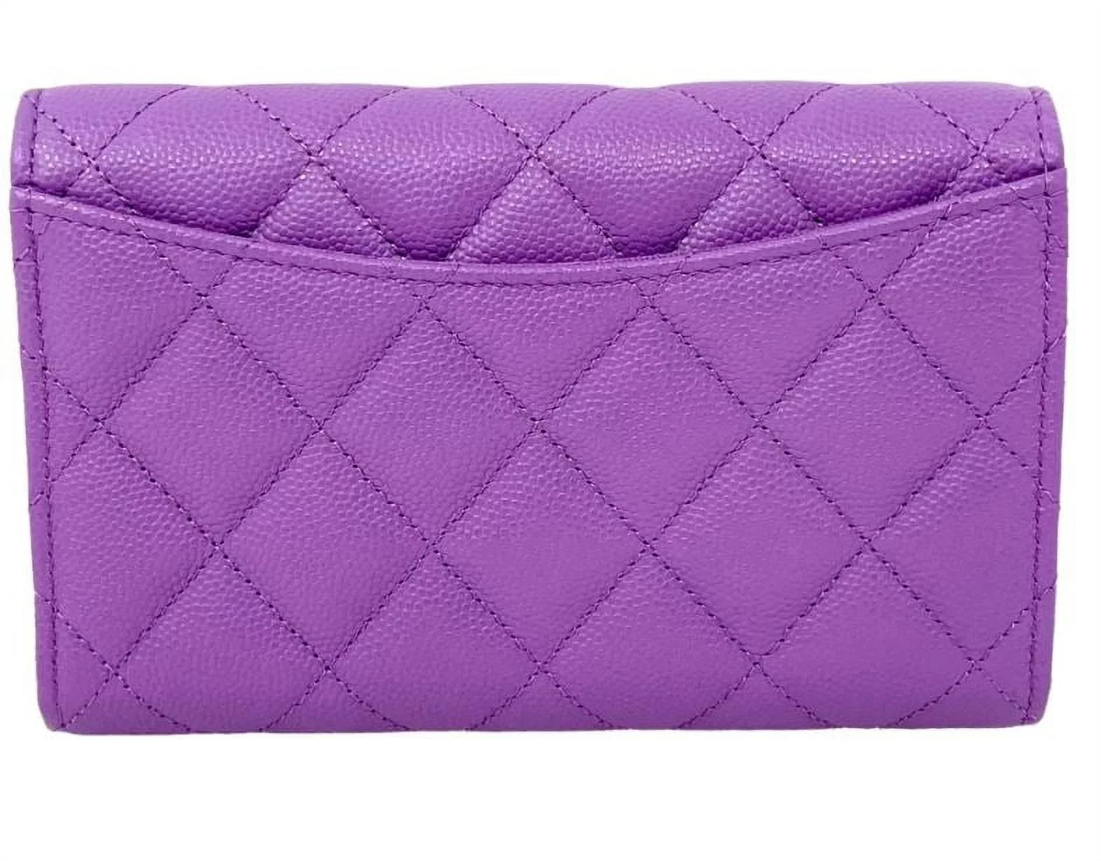 Purple Wallet NEW Bag Chanel Clutch Long Leather Quilted
