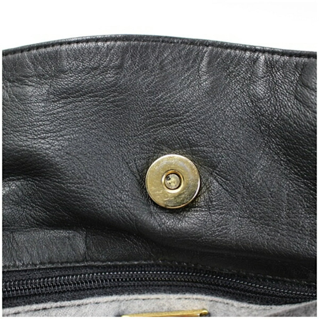 Anagram LOEWE Shoulder Pre-Owned Black Soft Women's (Fair) Leather Bag