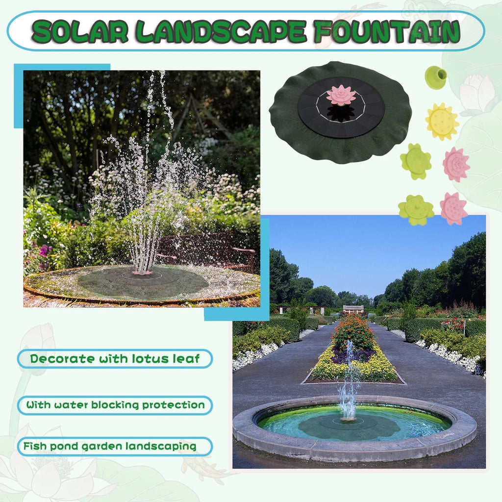 Motion Imitation Solar Fountains Controlled Pond Garden Flower Pool For Sun Swimming Sprinkler