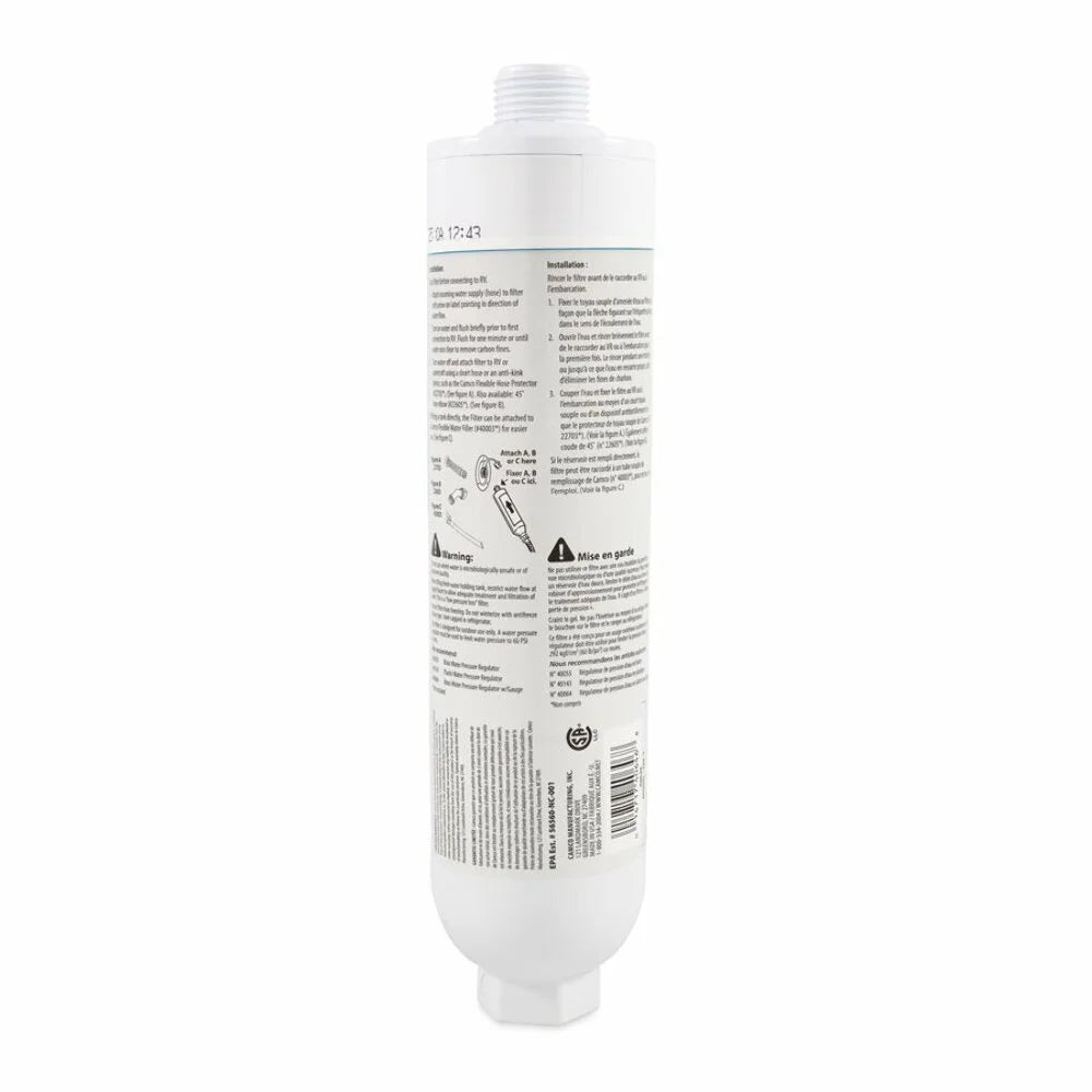 40646 White TastePURE - Filter Camco 2.5 Water GPM KDF