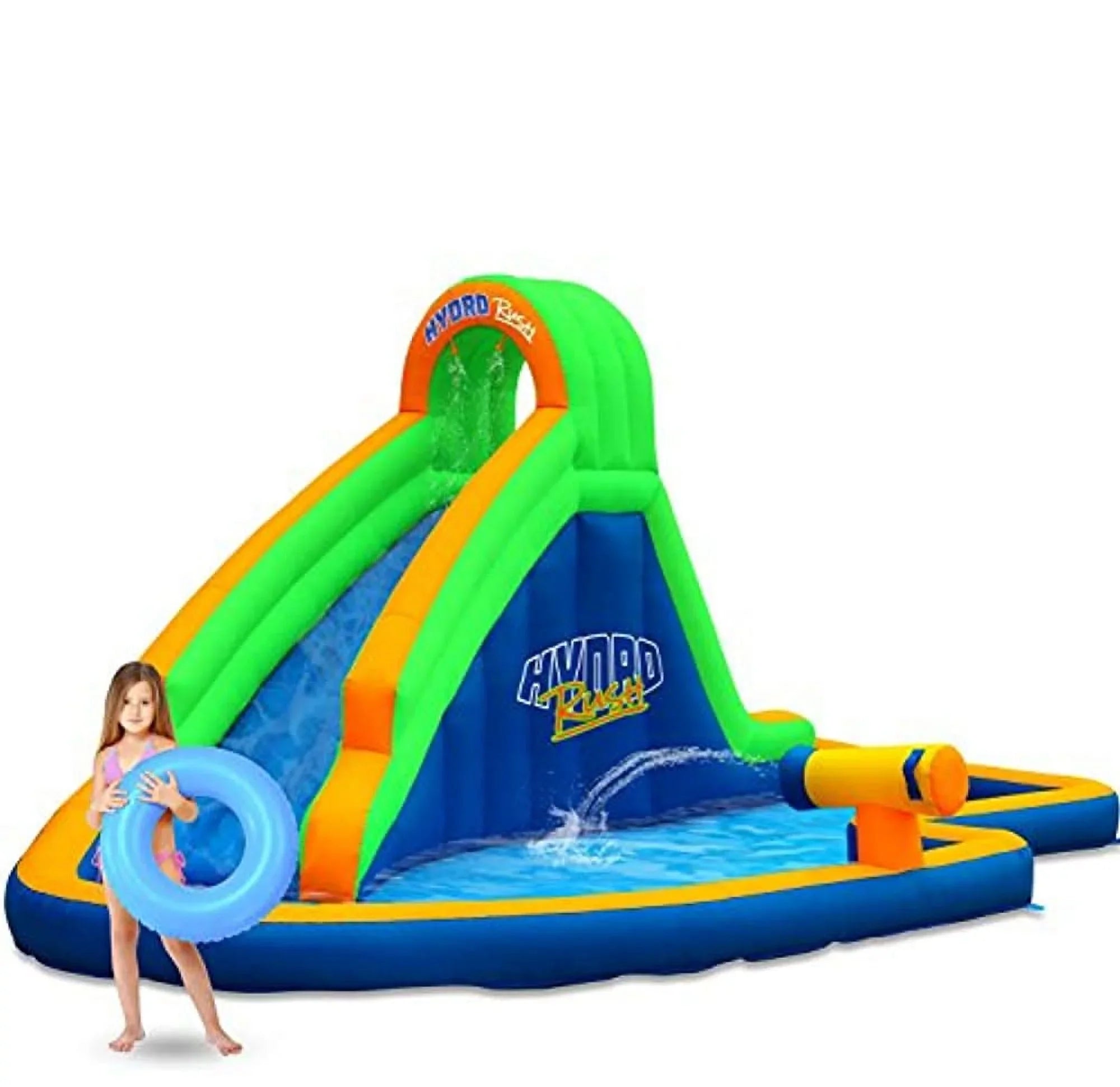 19' Water Zone Slide Blast Hydro Inflatable Rush