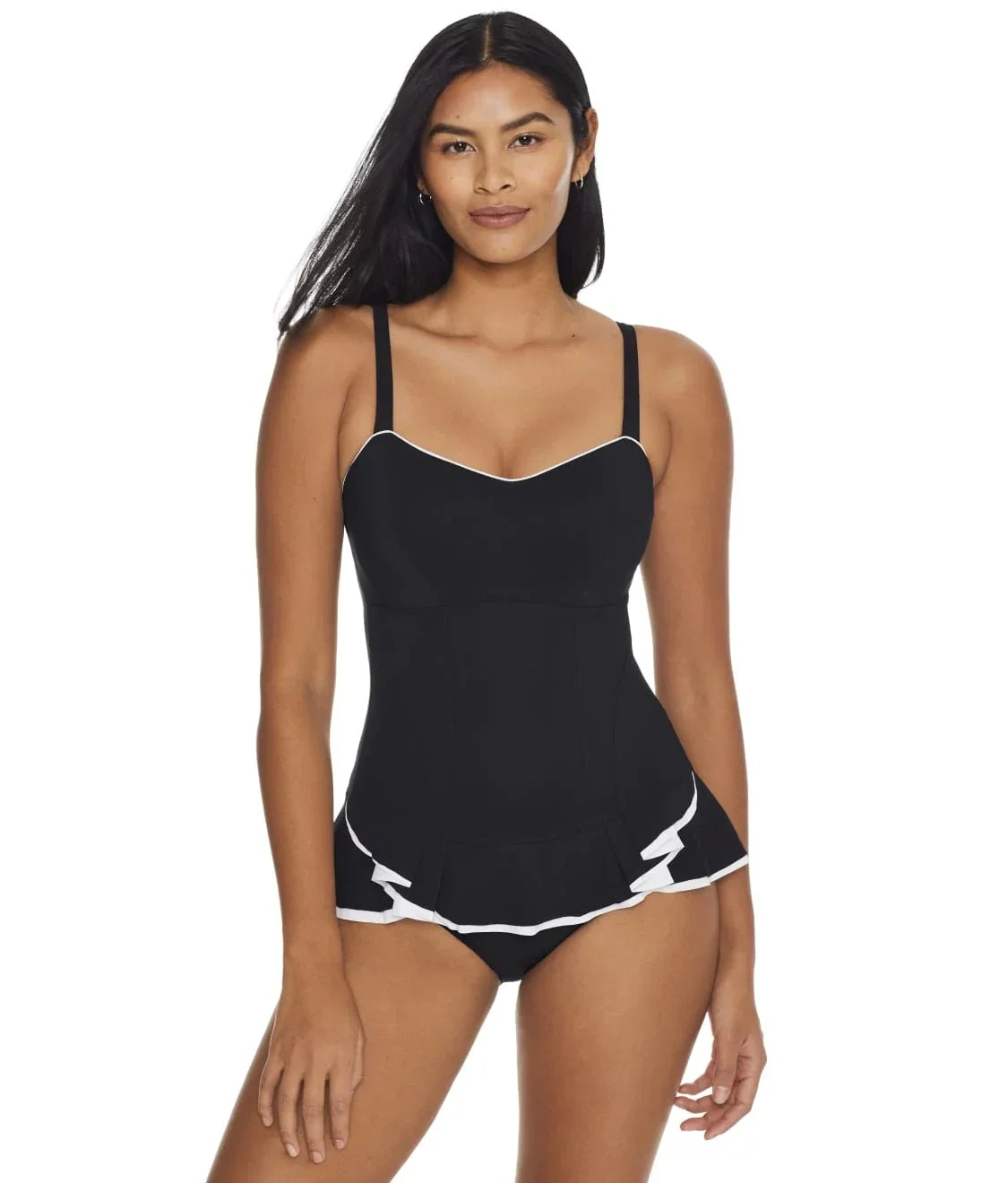 by Swimsuit, US Curve Piece Belle UK BLACK/WHITE One 6D, 6D Profile Gottex