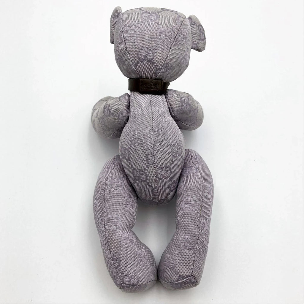 Brown Purple x Canvas Ladies Gucci Kids Pre-Owned Plush GG (Good) GUCCI Interior Bear Toy