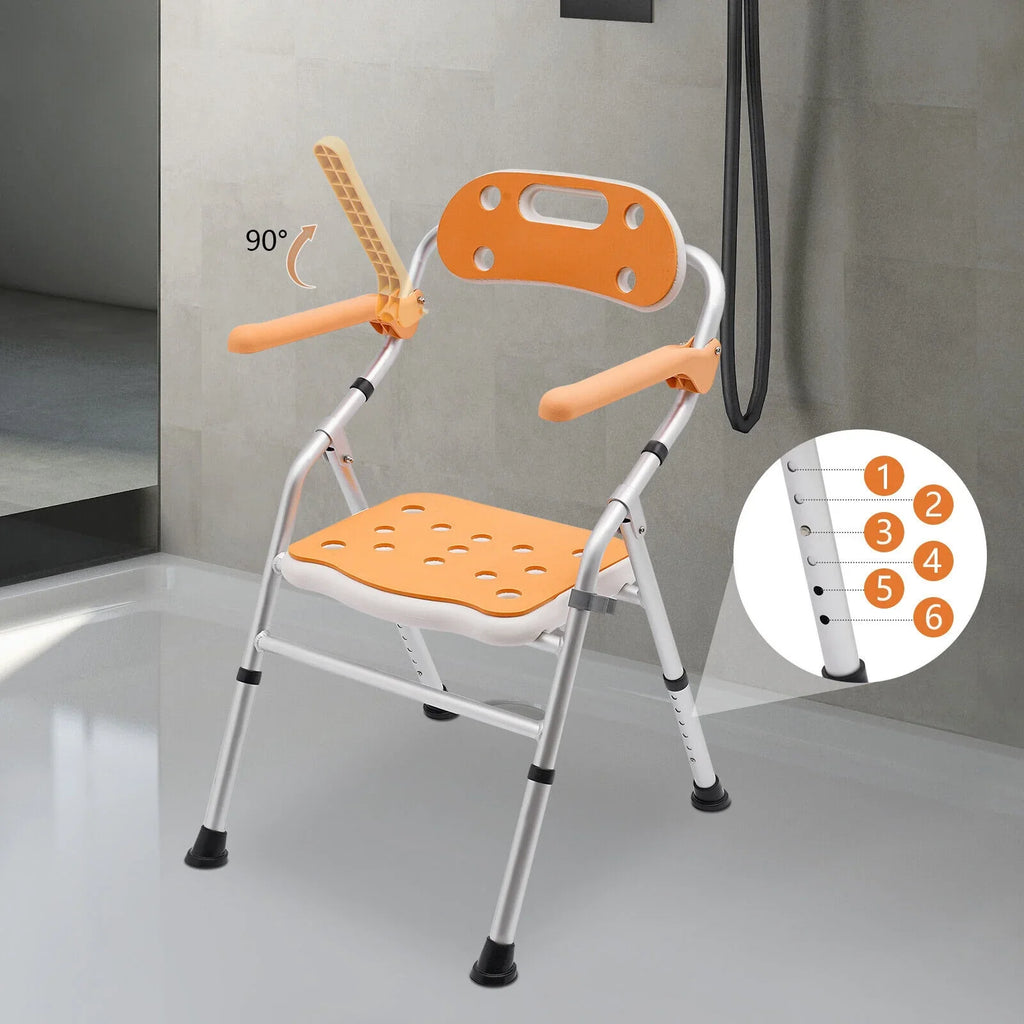 330lb Bath Adults Shower Bench for Tub Seat Handicap Stool Seniors Chair Folding