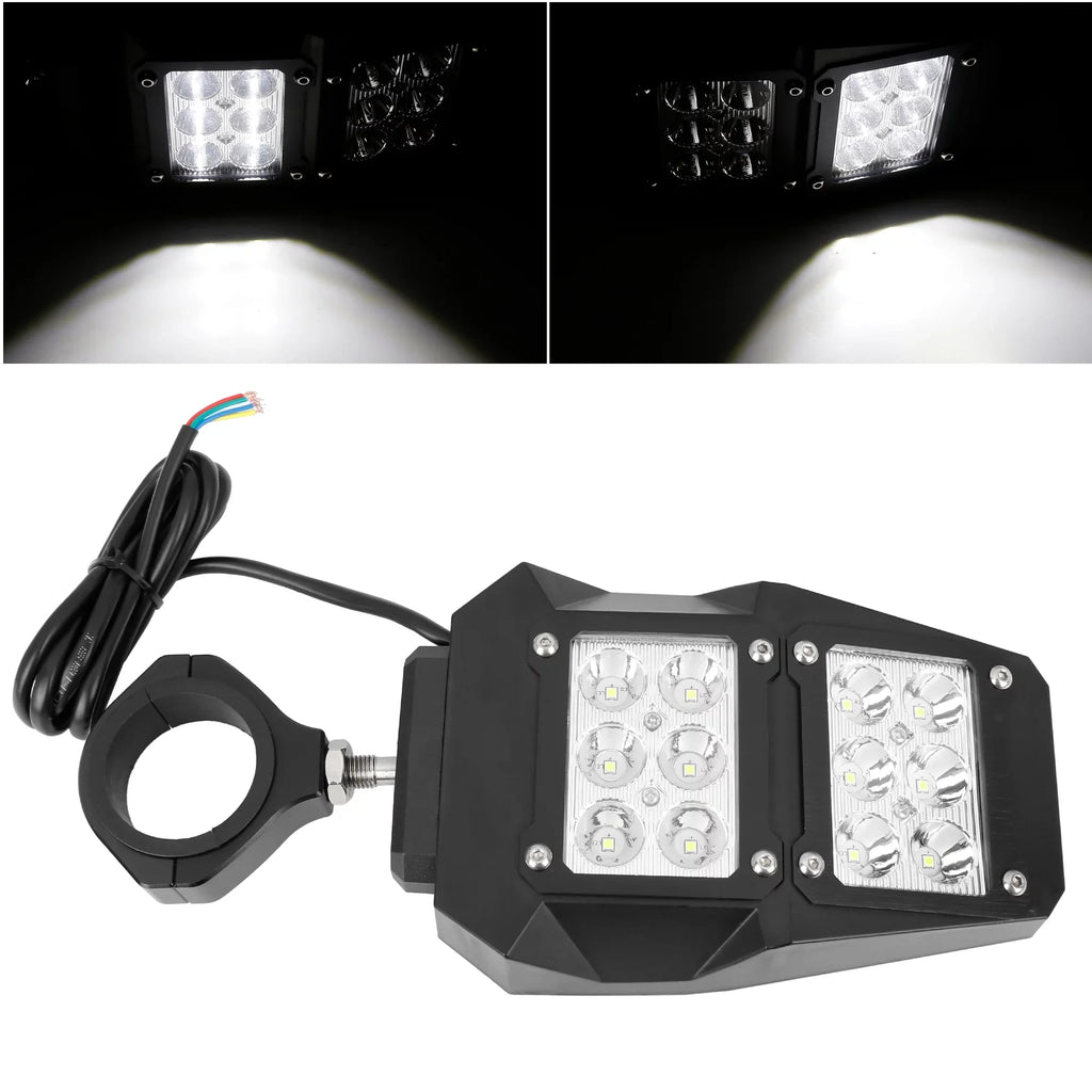 Round Black Yamaha UTV Cage Bargains 6.3" View Rear Light 1.75" Unique for Pair w Roll Mirror
