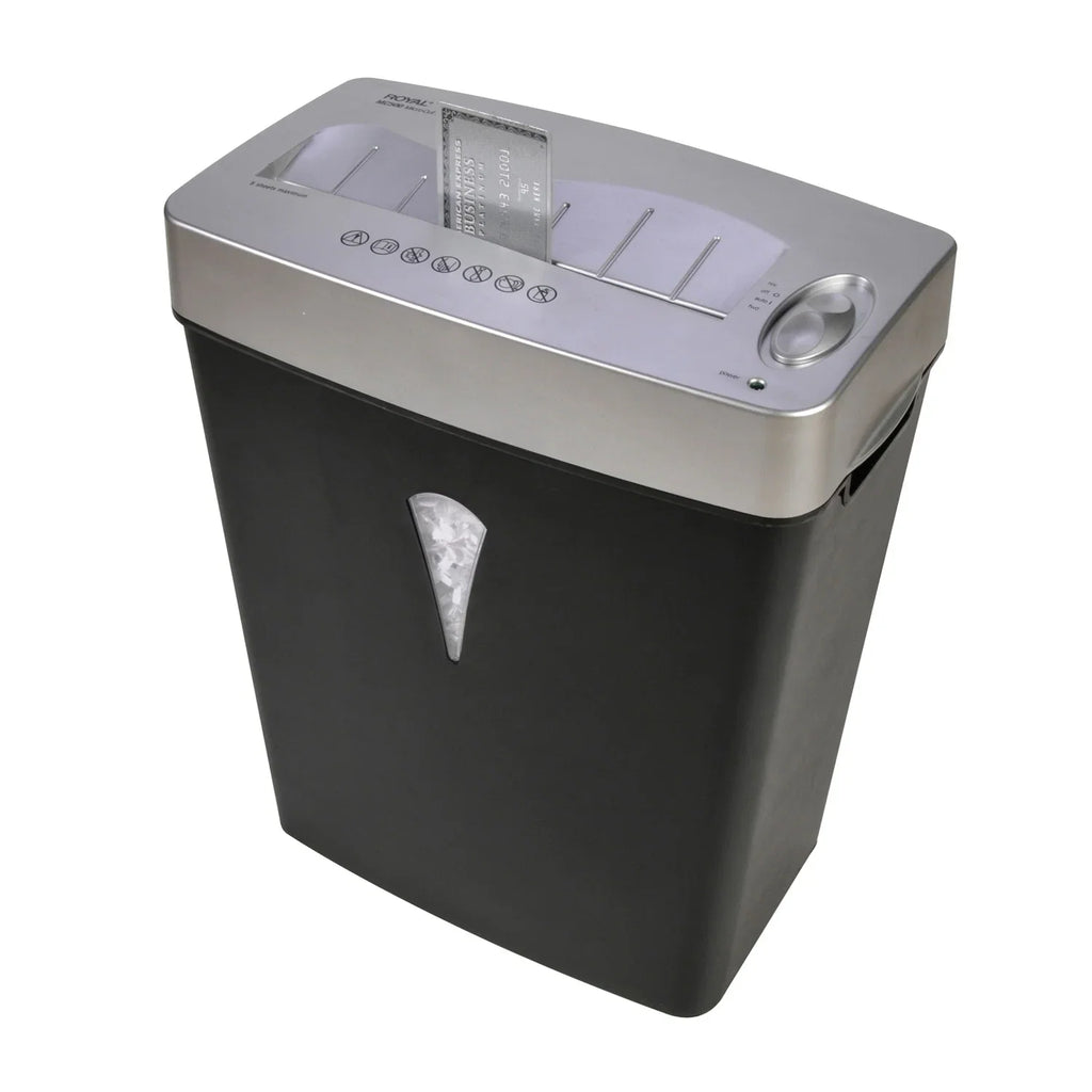 4 Royal Pass 0.157" - Shredder Silver - Size Capacity Paper Paper, 5 x Black, - Micro - Wastebin Credit for Card Per Shred - shredding gal 0.394" MC500 Cut -