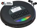 AM KLIM Good) Player TF Radio, Bluetooth- Cars, Headphones, Portable Card, Pre-Owned Ideal Discman FM Nomad with Fusion Battery, (Refurbished: CD for Black MP3, Rechargeable