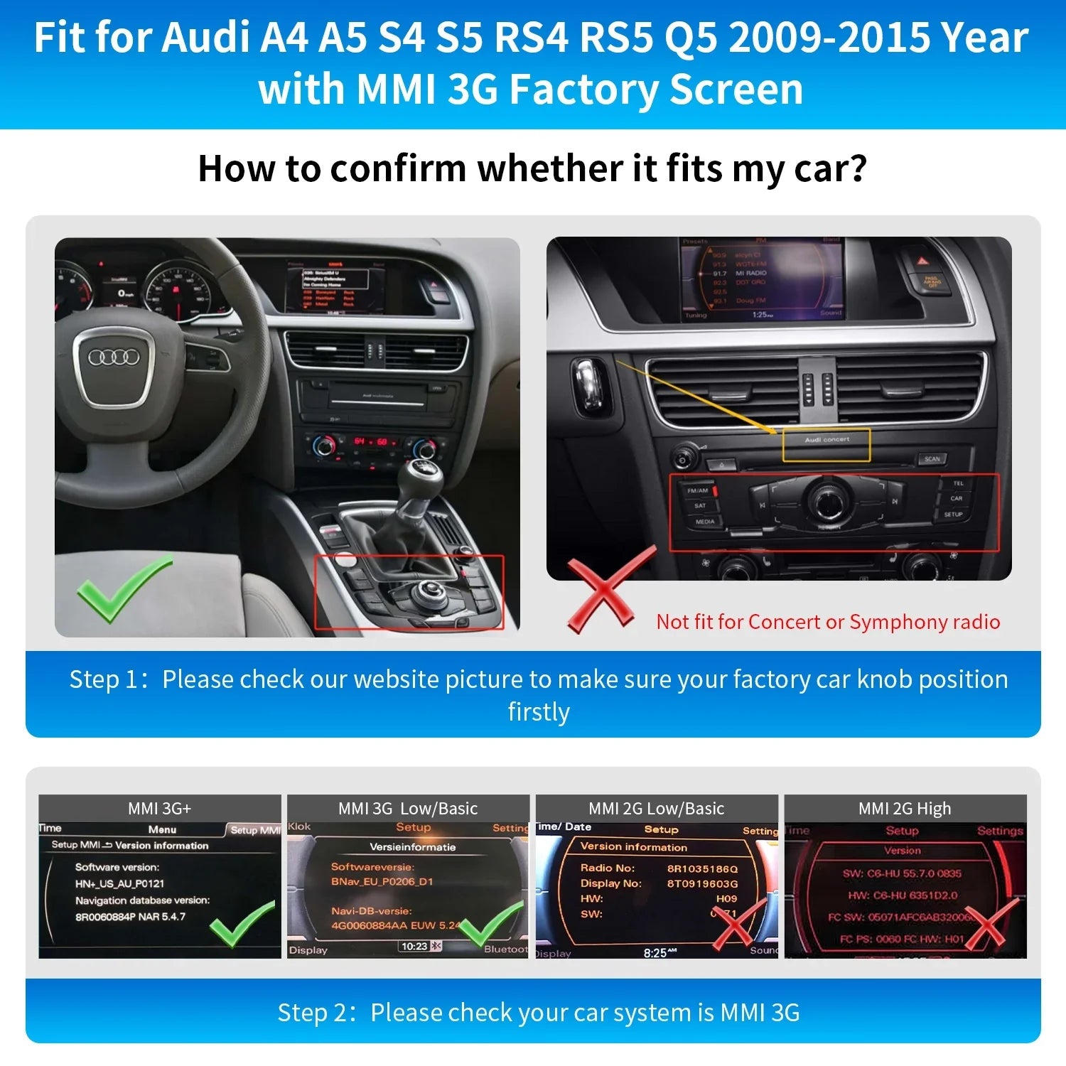 for 2008-2015 Retrofit RS4 Audi Q5 Kit,Mirrorlink,Siri,Navigation,YouTube,Original Wireless 3GMMI Ninetom A4 Support Auto Carplay Control,Camera Android A5 S5 S4 System,Carplay RS5