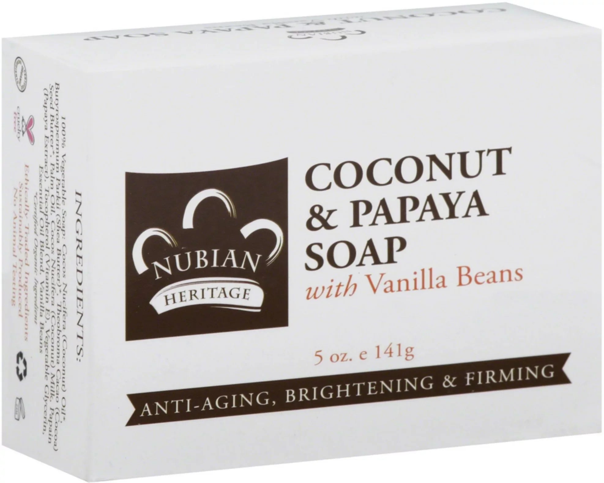 Soap Papaya Coconut Nubian 5 Heritage (Pack of 4) oz &