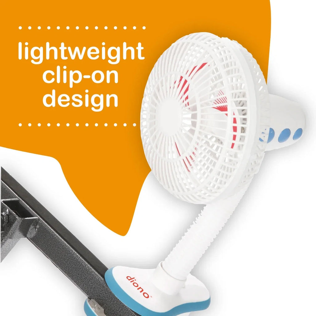 Pack Safe of for Neck Baby Perfect Two, Universal Stroller Flexible Clip-On Angle, Diono with White Fan