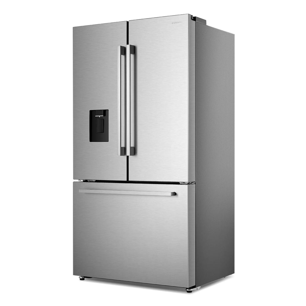 Stainless Steel Refrigerator Water 22.4 3-Door in French ft. Door cu. Dispenser
