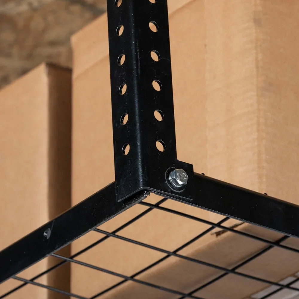 Mount Capacity, System, for Garage Titan 6' Rack, Storage 500 LB Metal 41" Loading with to Equipment x Height, 3' Organization Wire Overhead Grid Ceiling Attachments 20" Bikes Adjustable Storage Bins