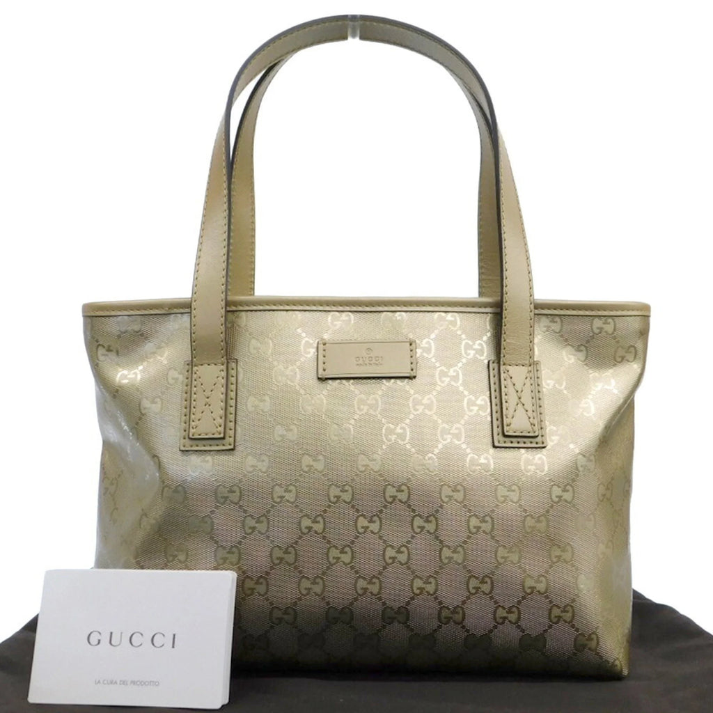 Gold GUCCI 211138 New) Pre-Owned 002123 Handbag Bag Implement (Like GG Tote