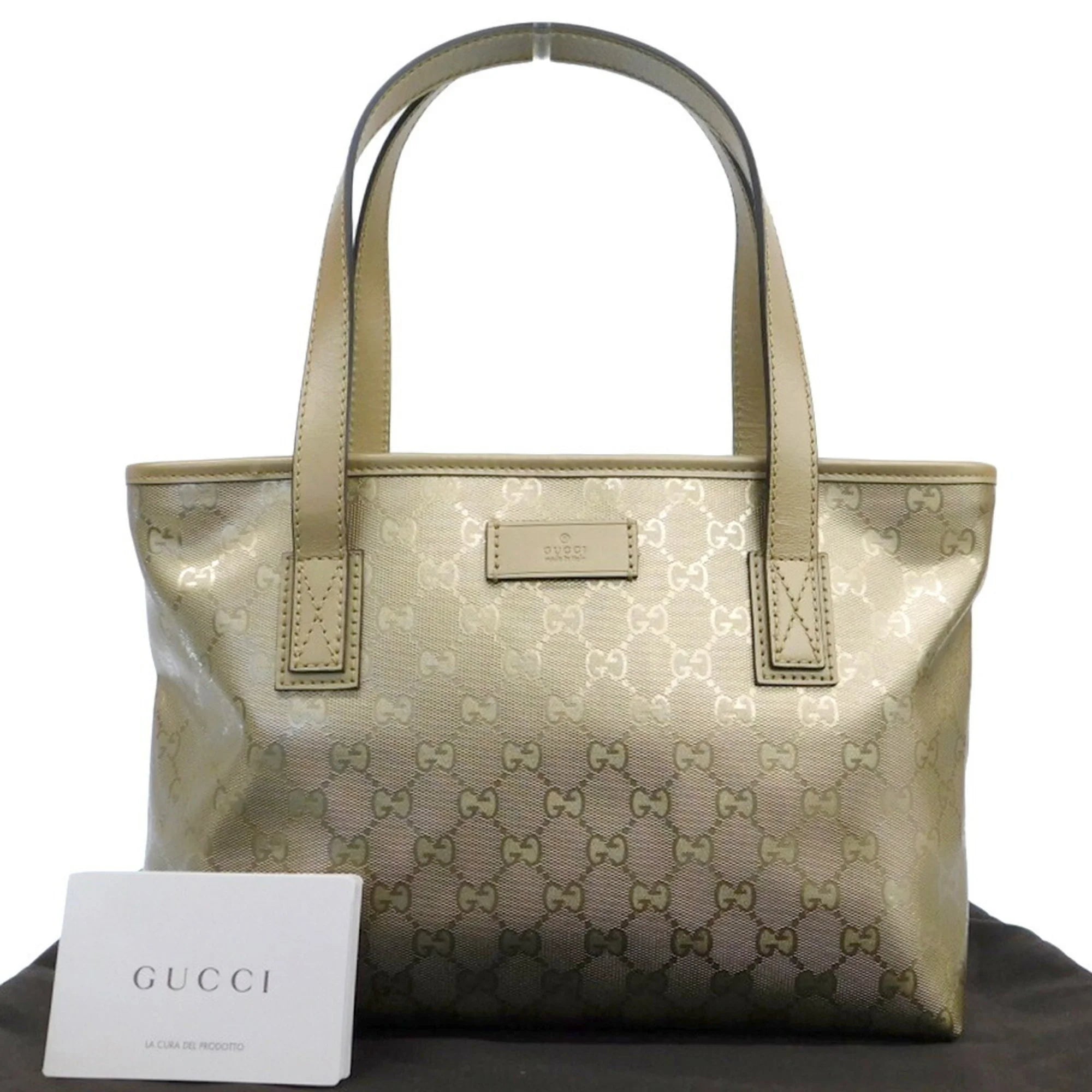 Gold GUCCI 211138 New) Pre-Owned 002123 Handbag Bag Implement (Like GG Tote