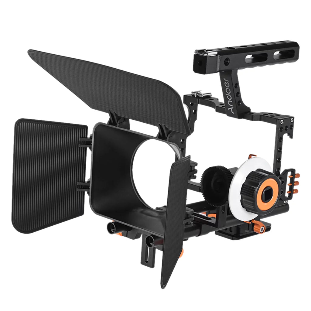 '+ + Aluminum Camera Camera Video Video Cage,Handle Alloy Alloy + Film + Aluminum Camera 15mm Alloy A7s/a7/a7r/a7rii/a7sii/a7iv Box Andoer 15mm Handle + W/matte Camera Box Kit + + Rod C500 + Handle