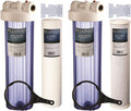 & Filters Blue Housings House Two w/Sediment Whole Clear 20" Big Carbon Transparent Water Blue with