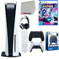 with Starter Disc) Cleaning Controller, PS5 Cloth and Disc Bundle Allstars, (Sony Accessory Media Microfiber Extra Version Destruction Midnight Playstation Black Headset, Sony 5 Kit Remote,