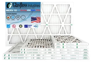 15.5x7/8 Air Furnace - - -Qty:4 Filter Glasfloss 15.5 Made 10 x in - USA (Actual inch) Size: MERV 16x16x1