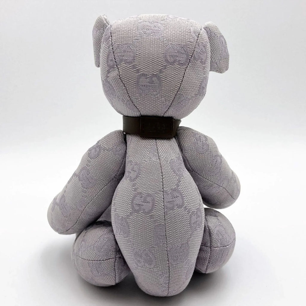 Brown Purple x Canvas Ladies Gucci Kids Pre-Owned Plush GG (Good) GUCCI Interior Bear Toy