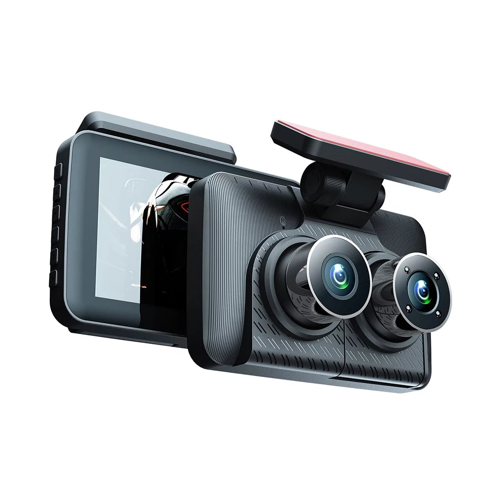 Cam Recorder Camcorder Inside Front Safety Rearview Car Car Car Driving Rear 4in and Recorder Dash Night 1080+720+480P Auto Cameras 3 Recording Camera Vision Mirror Video