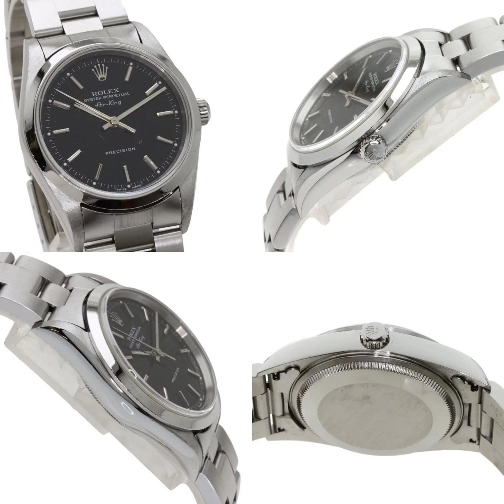 Steel ROLEX Pre-Owned Rolex (Good) Air Watch King Men's 14000M Stainless SS
