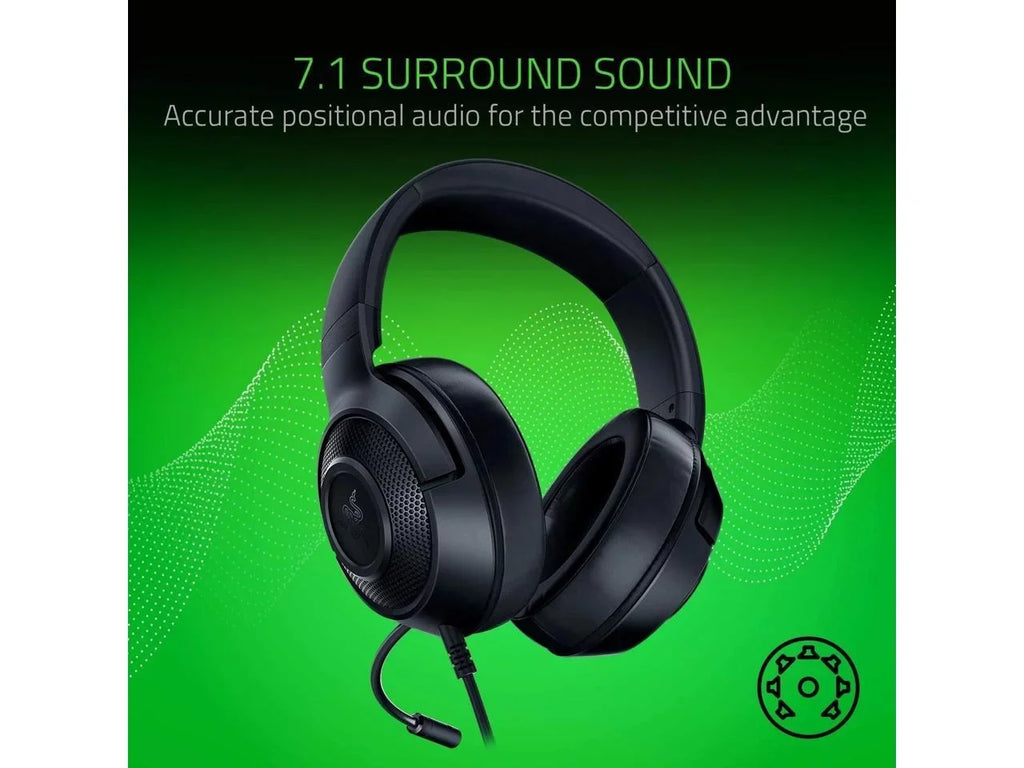 Xbox, X Gaming - Frame Ultralight Cardioid Surround Razer PS4, Classic Microphone 7.1 for Nintendo Sound Headset: Lightweight Kraken Bendable Black Lite Capable Switch PC,