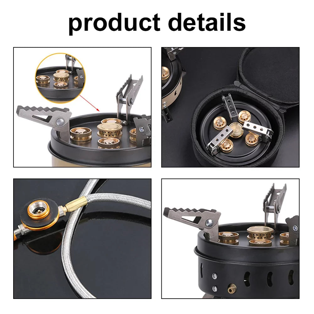 GasCooker Hiking Stoves Gasstove Compact Foldable Picnic Accessory Aibecy Cooking Tourist Camping Size Furnace Portable High