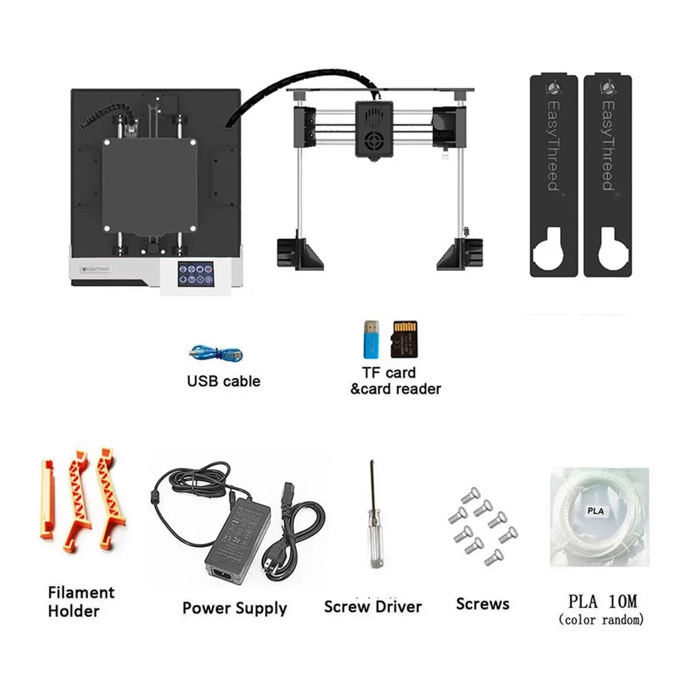 HUIOP EasyThreed printer,Print 3D-Printer Comes K6 TF 3D Size Printer Removable Printer 100x100x100mm/4x4x4inches Hine 3D Hine MIZUH 3D Kids Printer Plus Plus ICHU Printers