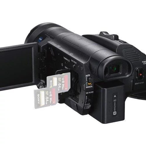 2 Hard Sony Handycam Camcorder Memory Camera + Batteries + M Card + HD 128GB Charger FDR-AX700 Video Case + extra 4K and