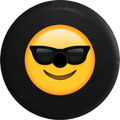 Sunglasses Summer Backup Tire Emoji Spare Jeep for 2018 2019 Cover Smiling Face Wrangler Camera 32 Text JL Inch RV Cool
