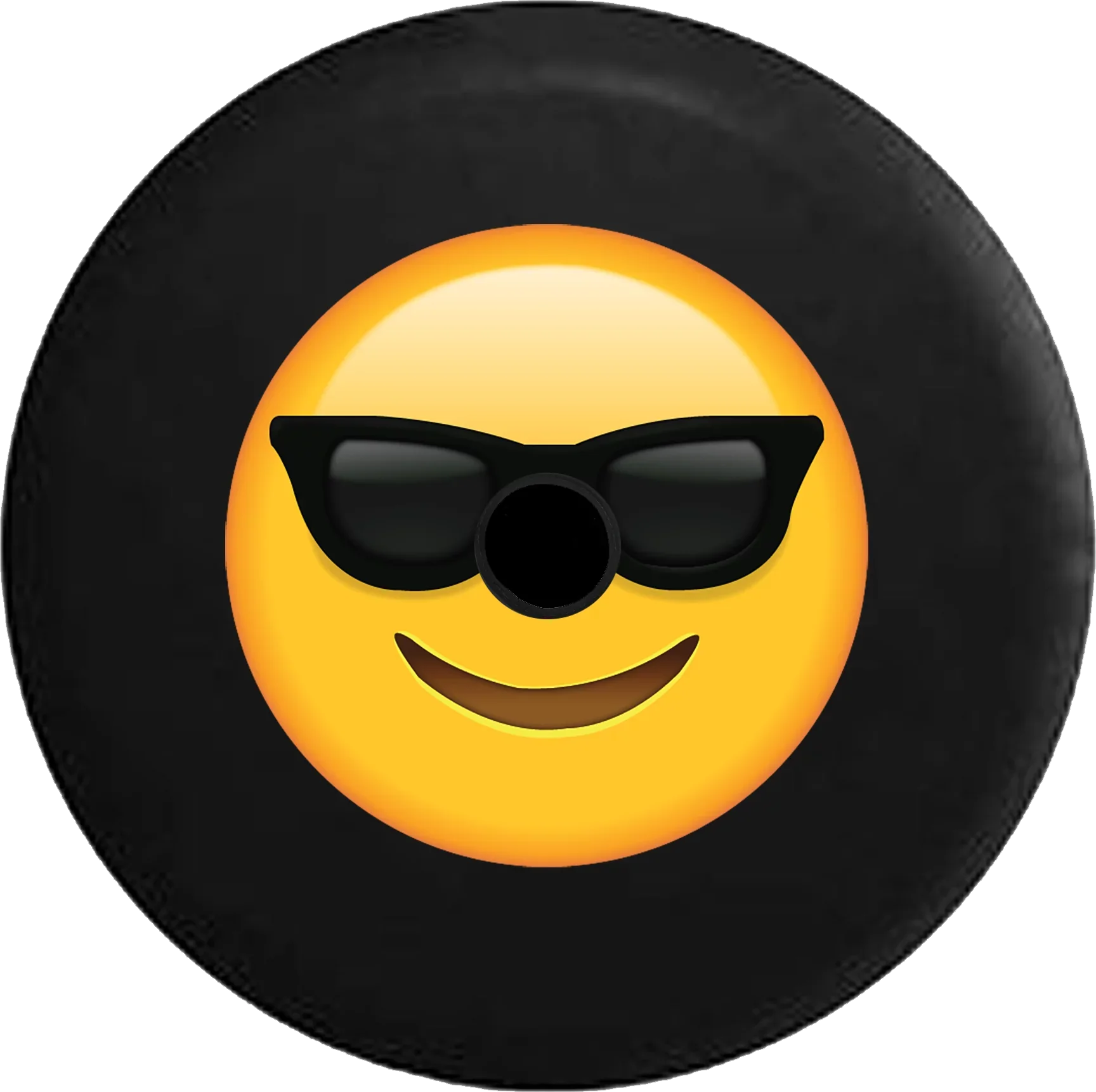 Sunglasses Summer Backup Tire Emoji Spare Jeep for 2018 2019 Cover Smiling Face Wrangler Camera 32 Text JL Inch RV Cool