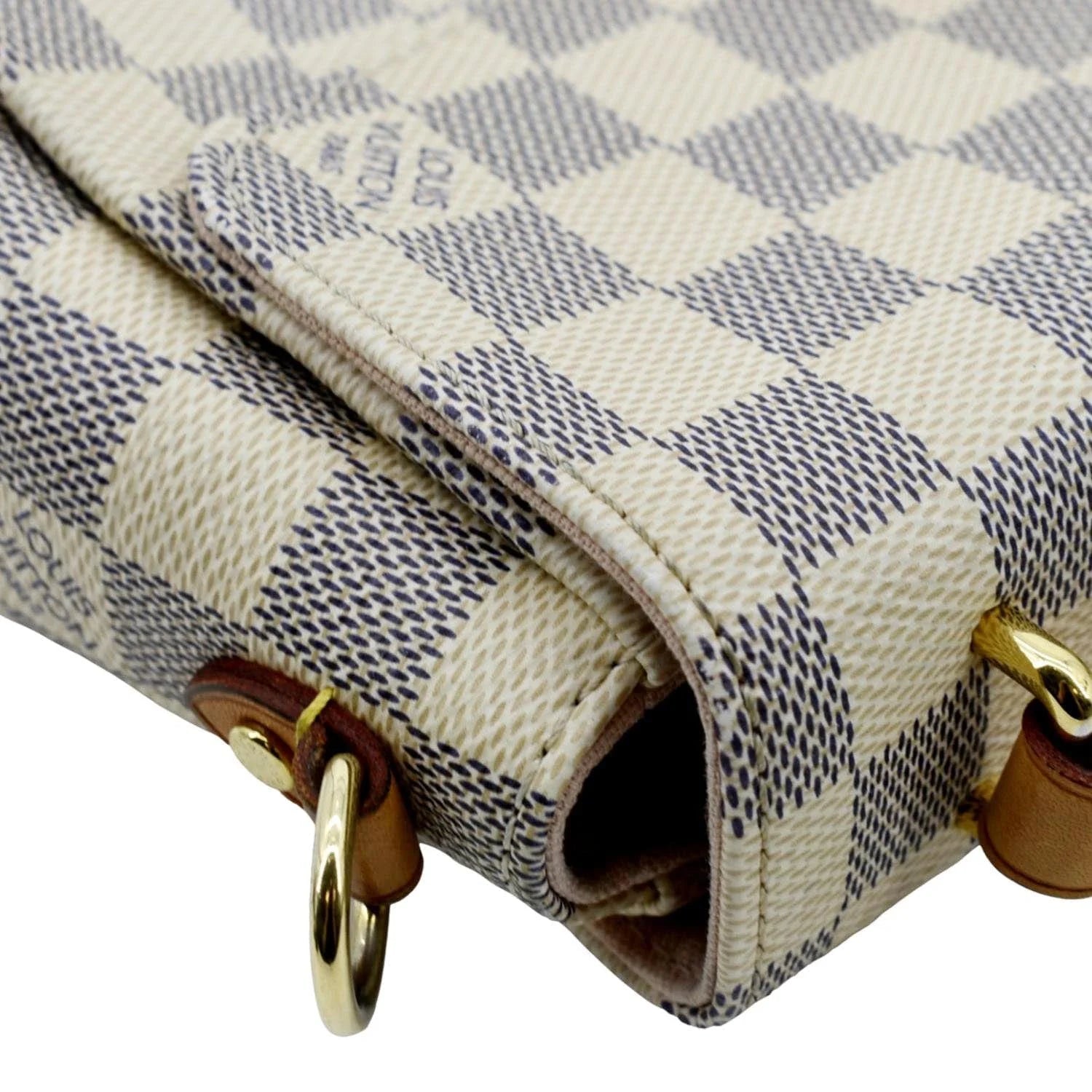 Satchel Damier White Crossbody Azur VUITTON LOUIS Pre-owned Croisette Bag
