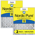 Filters 10 2 Pleated Pure 20x25x4 (3 Nordic Pack 5/8) Air MERV