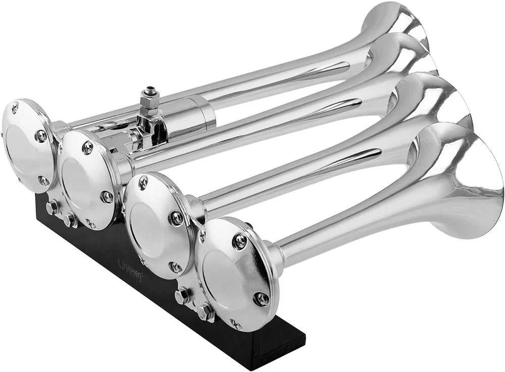 for Fits Vixen Kit VXO8330APRO/4124XC Complete Trumpets. 200psi Vehicles 4 Pickup/Jeep/SUV Aluminum dB. Tank, Compressor, Air 3 like Gallon Trucks/Car/Semi. Loud Train System- Horns Onboard Horn Super